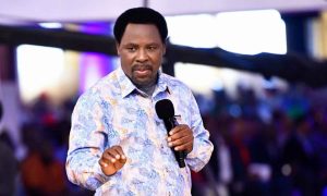 Watch throwback video of late Prophet T.B Joshua in heated argument with devil amidst BBC Saga