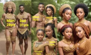 Meet the youngest family in Africa and the father is 31-year-old the mother is 28-year-old, and they have four grown-up children