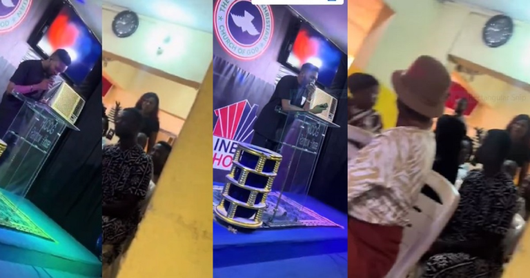 VIDEO: Lady embarrasses RCCG pastor in church for allegedly getting her pregnant