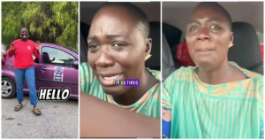 "I Can't Do this Anymore": Lady Driving Car from London to Lagos Cries over Problem in Sierra Leone