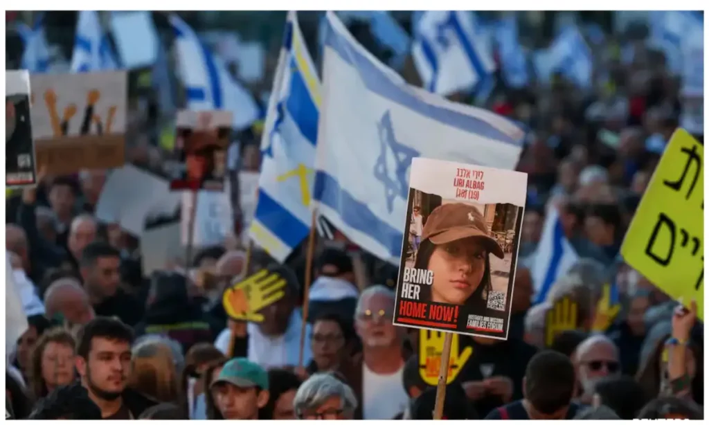 Thousands rally in Jerusalem for hostages’ return