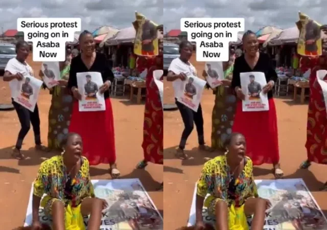 Married women in Asaba stages protest over continuous snatching of their Husbands