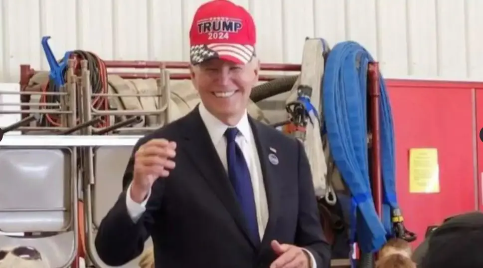 US election: Joe Biden seen wearing Trump’s MAGA cap