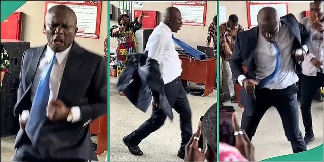 VIDEO: Nigerian lecturer ‘goes gaga’ after becoming latest Professor in university