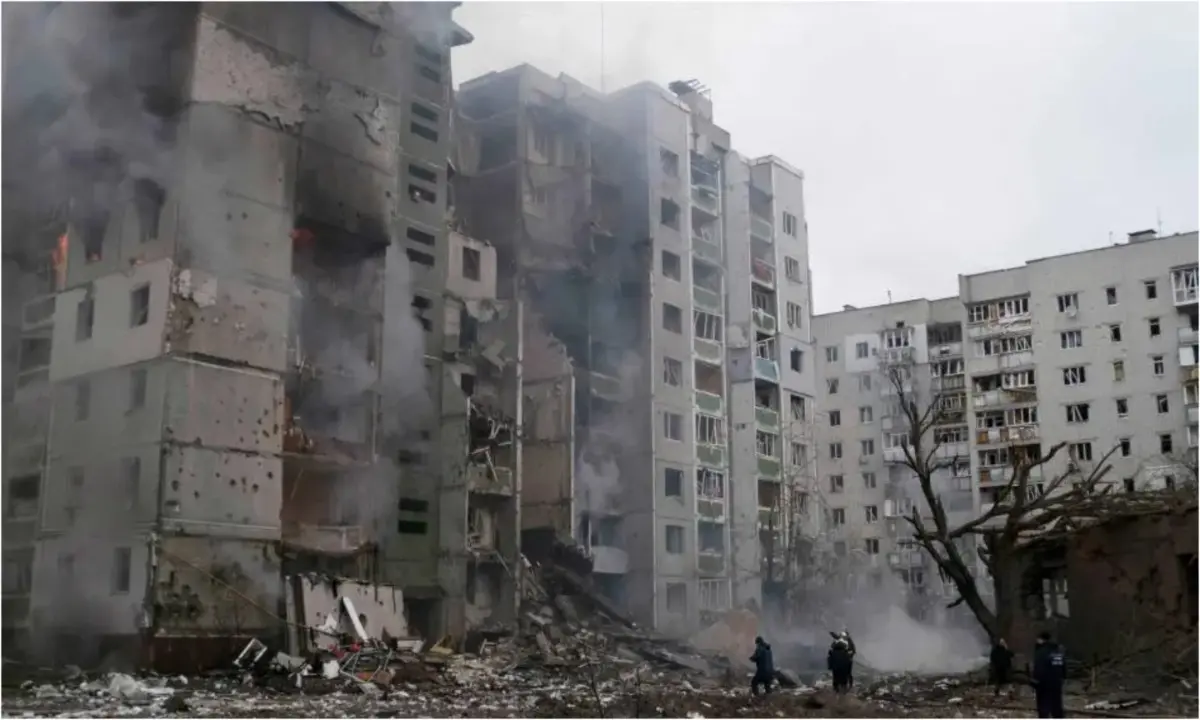 Again, Russian bombs hit Ukrainian city