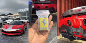 VIDEO: Nigerian man reveals how much he used to clear his imported 1 billion naira Ferrari car