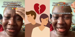 VIDEO: Nigerian lady bursts into tears as she learns boyfriend of 2 years has wife and children