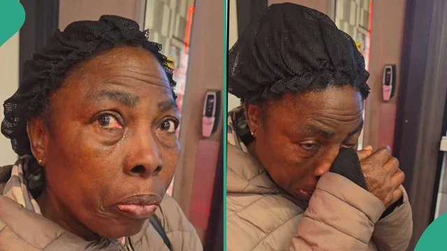 VIDEO: Nigerian woman melts hearts as she is spotted begging in the UK