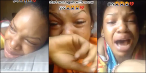 VIDEO: “If I had seen this bitter end from the beginning…” – Lady cries uncontrollably after unexpected breakup