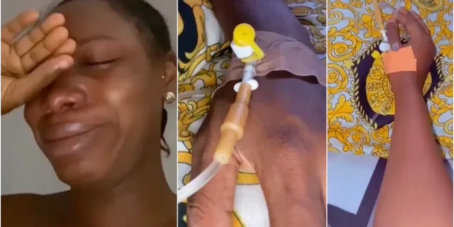 VIDEO: Lady lands in hospital after checking husband’s WhatsApp