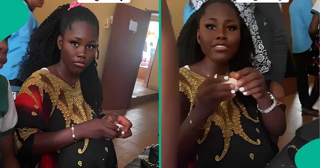 VIDEO: What her classmate did to this pregnant Nigerian student while she was eating egg in class