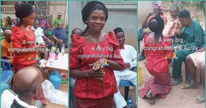 Elderly Nigerian woman ties the knot with lover in grand style after this happened all her life