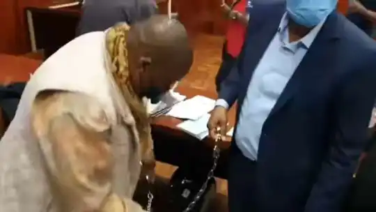 VIDEO: Chained like an animal – see what Equatorial Guinea did to Baltasar Ebang in court