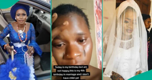 VIDEO: Lady who marked her 4th birthday in marriage weeps for facing this