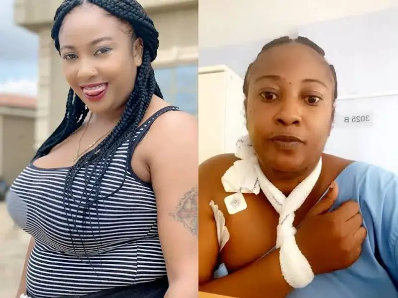 VIDEO: After undergoing breast cancer surgery, see what Actress Tope Osoba is doing