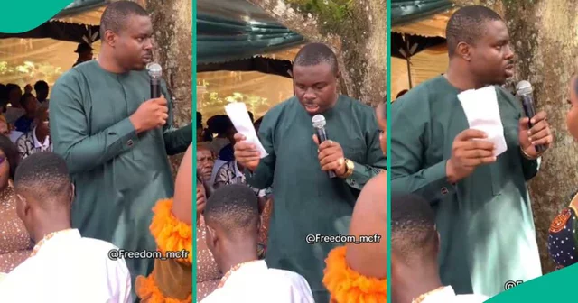 VIDEO: Drama as lady's brother returns her bride price to groom, sends message to in-Laws