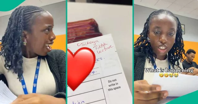 VIDEO: Female student shows what her lecturer wrote on her script because of her videos on TikTok