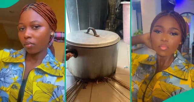 VIDEO: Lady shares what she does when gas finished while cooking