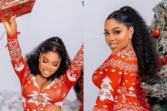 Can’t she be decent?” – Actress Merit Gold stirs backlash with her Christmas-themed photos