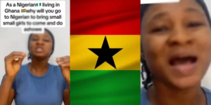 VIDEO: Ghanaian lady shocks internet, exposes Nigerian girls’ secret activities in Ghana