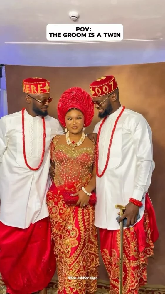 VIDEO: This groom hyping his bride alongside his twin brother will make you smile