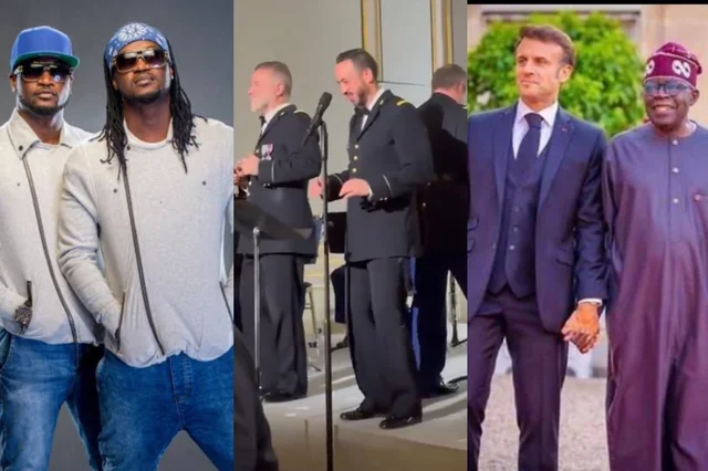 VIDEO: “This is just making a mockery of us” – French band performs Psquare’s song, ‘Taste the Money’ for President Tinubu in France