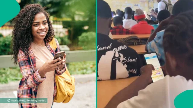 VIDEO: Female student goes viral after man zoomed into her phone to show what she was doing in class