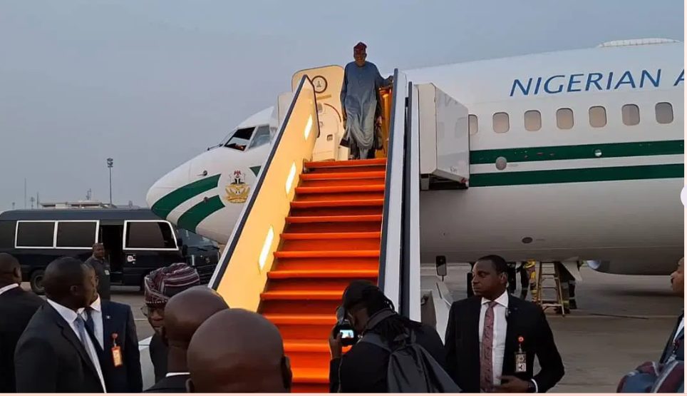 Nigeria’s President, Tinubu arrives in UAE to negotiate interest