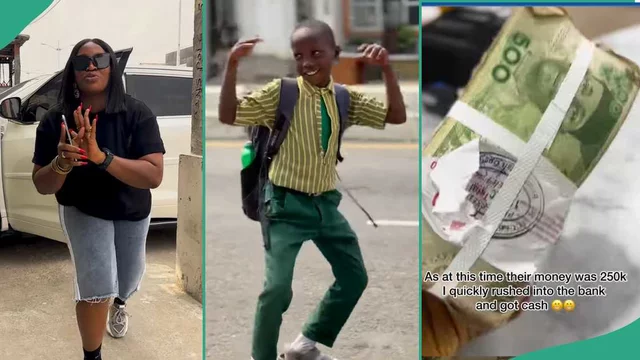 VIDEO: Luck shine on school boy who joined businesswoman to dance