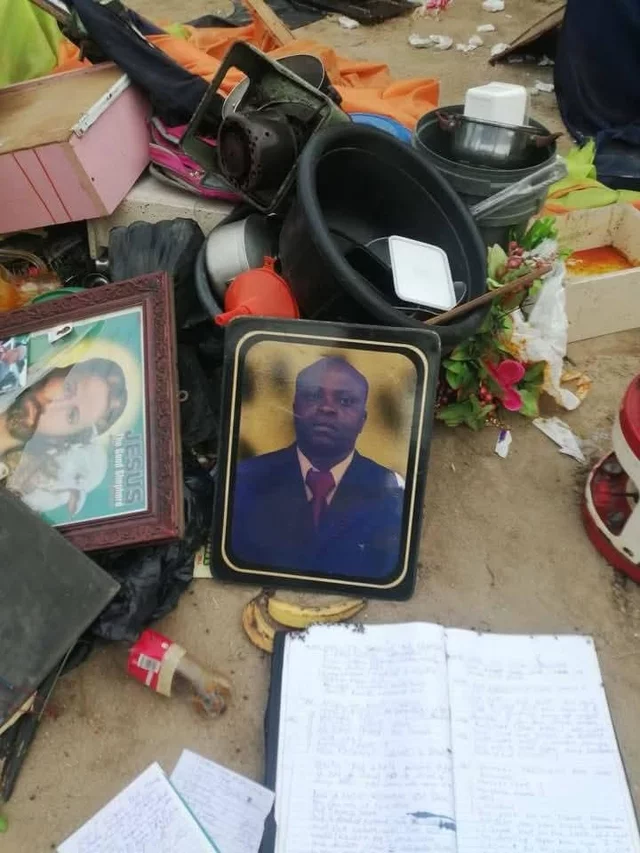 VIDEO: Pastor arrested after python and casket was found under church altar in Port Harcourt