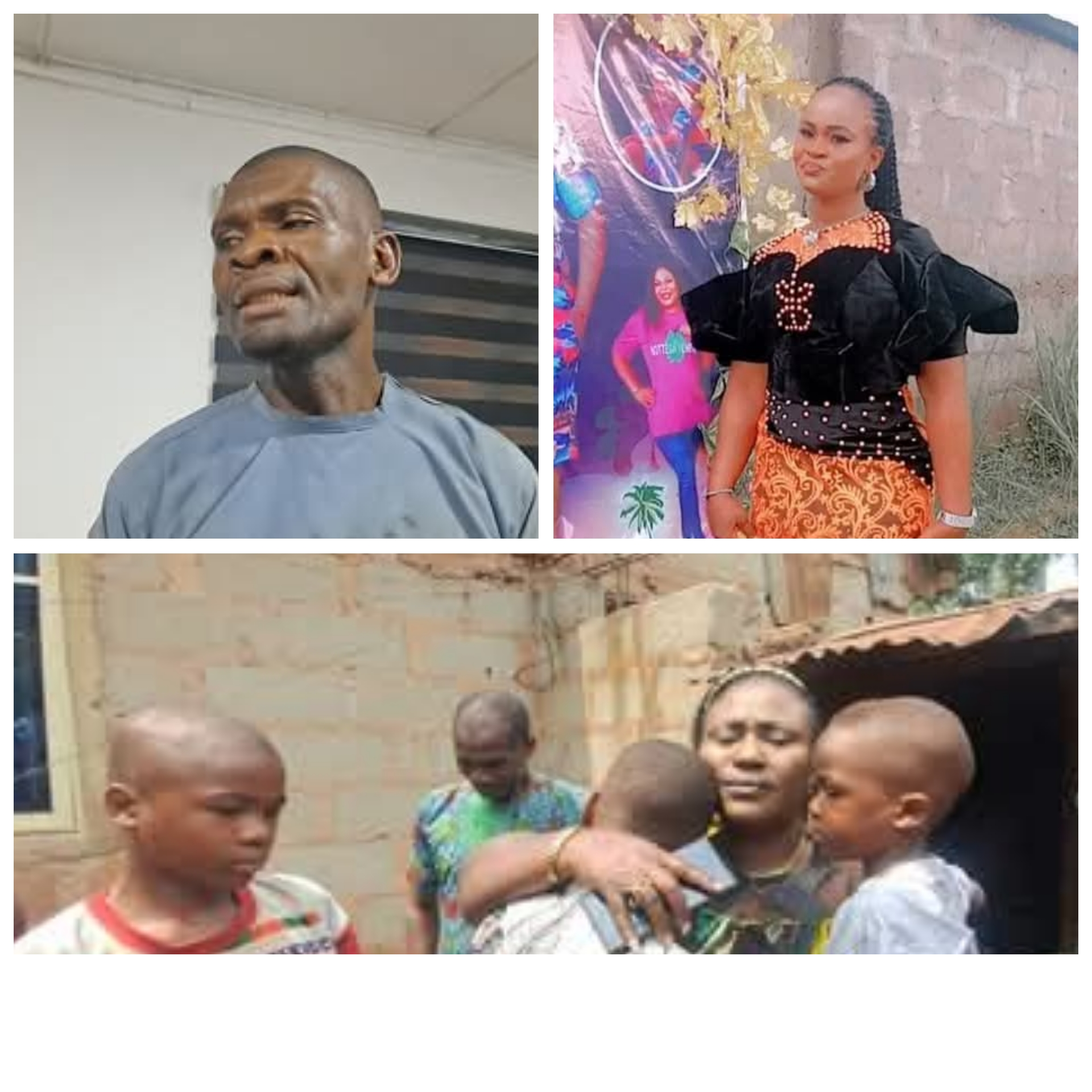 Video: Children of the woman who was set ablaze by husband in Anambra cries uncontrollably