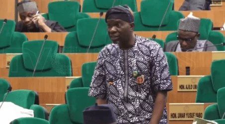 VIDEO: Drama as House of Reps member displays this while presenting his motion