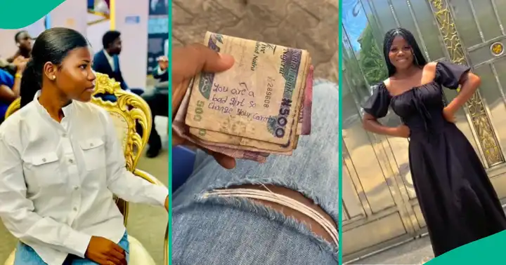 VIDEO: Lady who withdrew money from POS displays message she found on N500 note