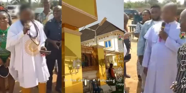 VIDEO: Man labels Christianity a scam as Catholic priest dedicates hotel built by native doctor