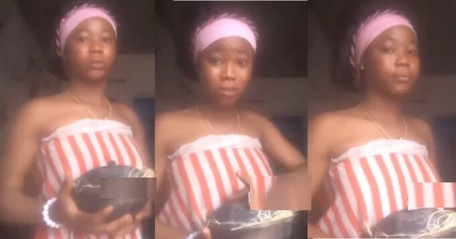 VIDEO: “R!tual na water: We go dey use ourselves now ni” – Lady takes precautions to counter recent r!tuals by Yah00 boys