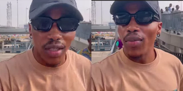 VIDEO: Man gets the shock of his life after dropping phone in public to prove Nigeria is a safe country