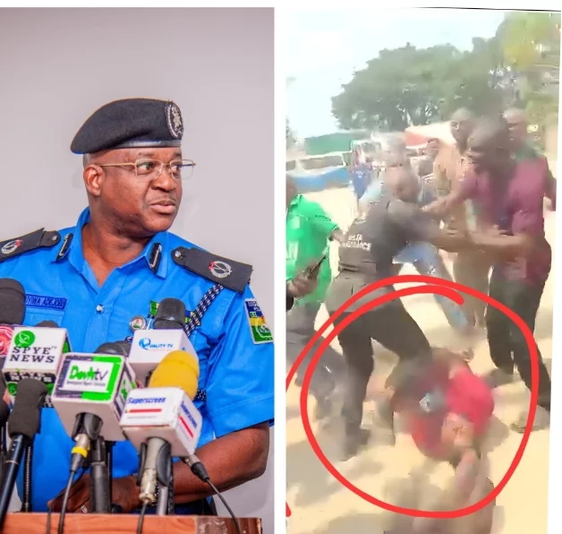 Policer reacts to video of a Policeman dragging and kicking a pregnant woman