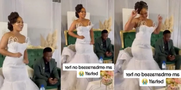 VIDEO: “Total red flag” – Groom focus on his phone, ignoring his bride as she danced at their wedding