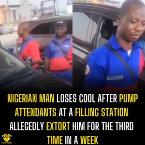 VIDEO: After pump attendants at filling station allegedly extort him three time in a week, what this man did will shock you