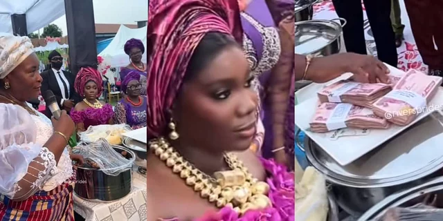 VIDEO: The moment bride refuses to smile at wedding insists groom and friends ‘buy’ her mouth with money