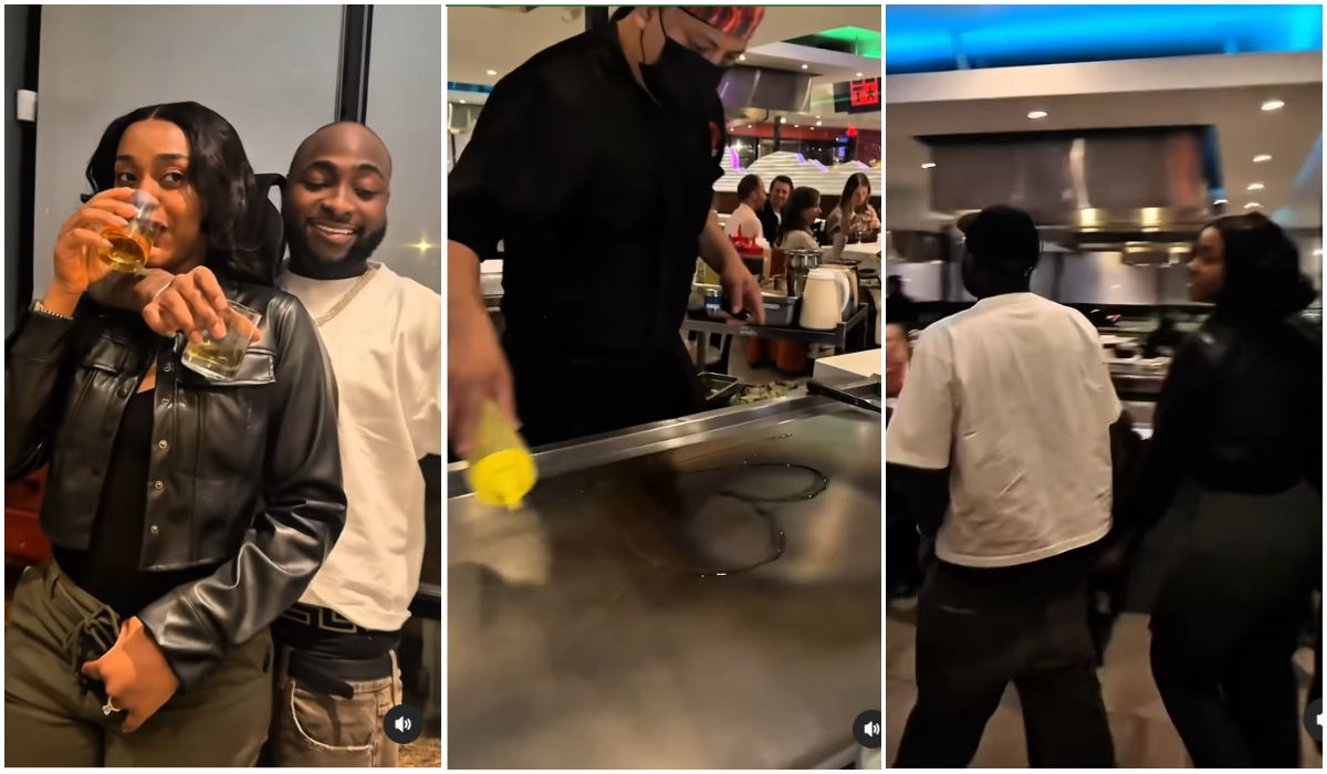 VIDEO: What happened when Davido and Chioma went out on a dinner date surfaces