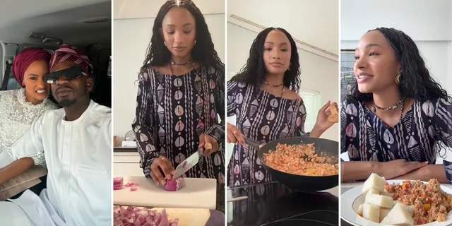 VIDEO: See what Temi Otedola was seen doing with a male chef