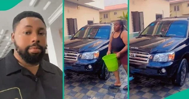 VIDEO: Watch what desperate Nigerian woman did after her husband promised her iPhone 16