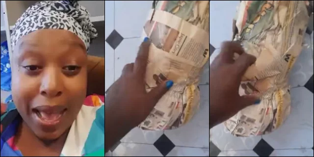 VIDEO: Lady finally unwraps 2013 wedding gift from friend who stopped talking to her