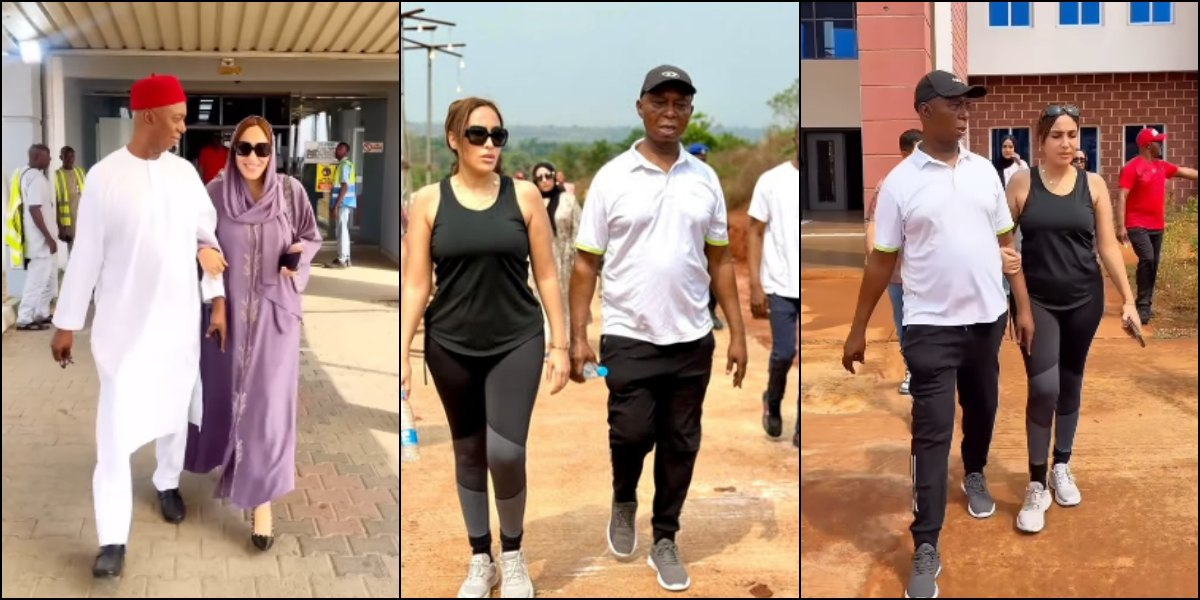 VIDEO: See what Ned Nwoko and his Moroccan wife, Laila was seen doing in Delta