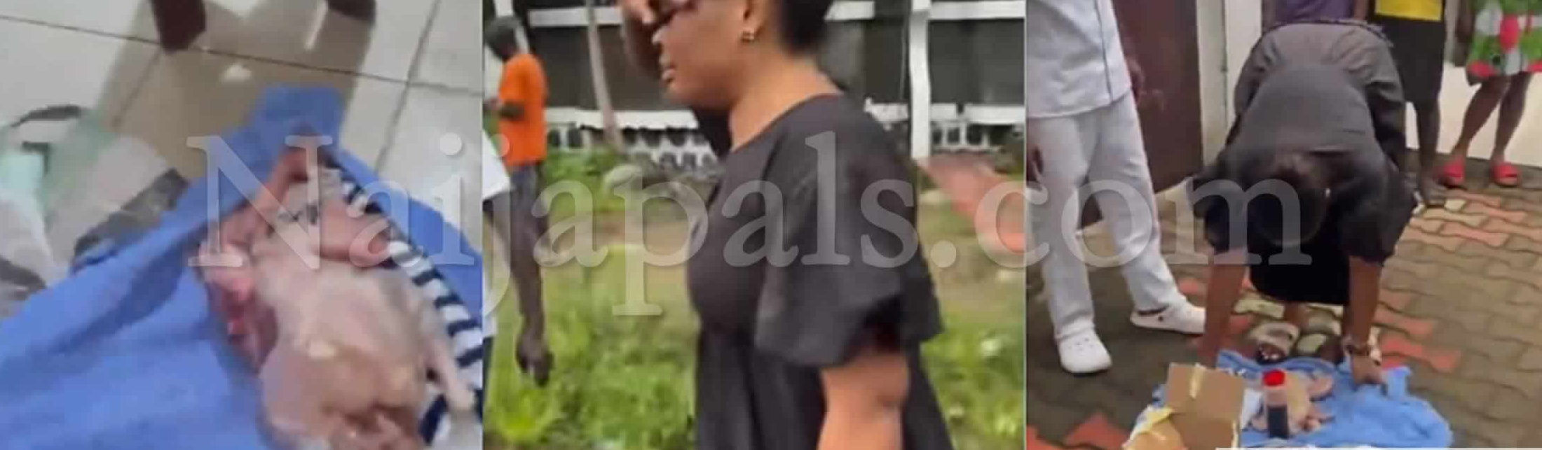 VIDEO: Nigerian Woman Disgraced After She Was Caught On Camera Faking a Miscarriage