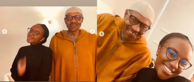 “He won’t rest”- Nigerians react as late Buhari’s daughter Noor mourns him