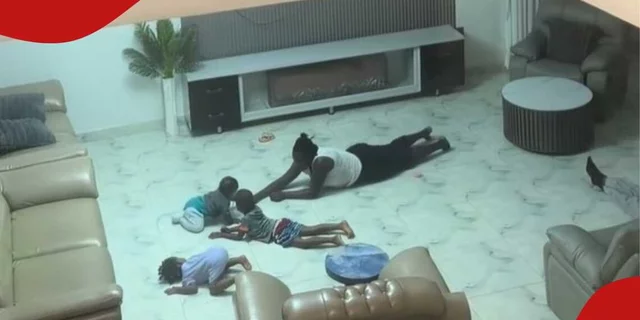 Woman secretly films househelp with her kids, discovers what she does when no one is watching