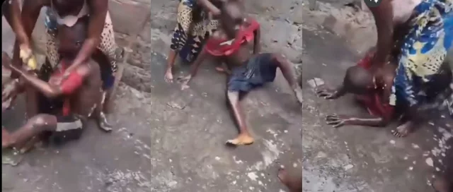 VIDEO: Moment Umuada captured and bathed a teenager who refused to take a bath since 2025 for wealth ritual
